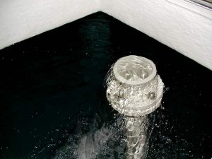 Überlauf Trinkwasserbehälter mit Unterwasserbeschichtung Nachher